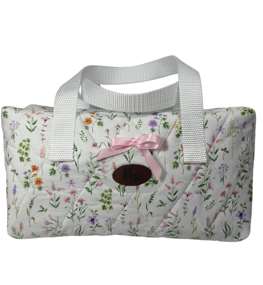 Extra Large White Floral Bag